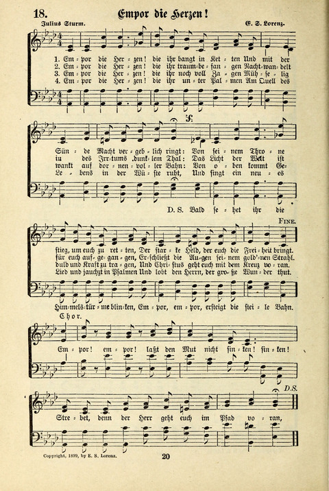 Jubel-Klänge: eine Sammlung geistlicher Lieder für Sonntagschulen und Jugendvereine page 20