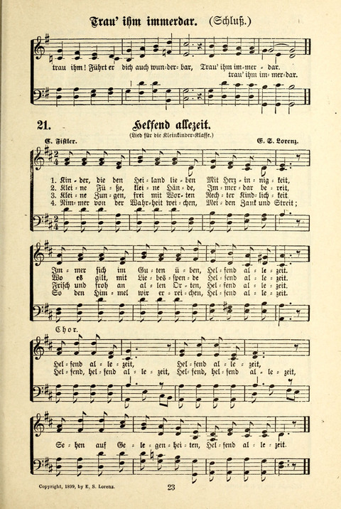 Jubel-Klänge: eine Sammlung geistlicher Lieder für Sonntagschulen und Jugendvereine page 23