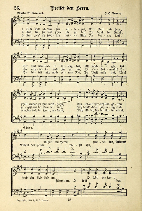 Jubel-Klänge: eine Sammlung geistlicher Lieder für Sonntagschulen und Jugendvereine page 28