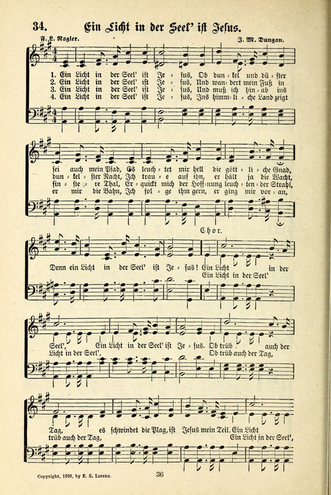 Jubel-Klänge: eine Sammlung geistlicher Lieder für Sonntagschulen und Jugendvereine page 36