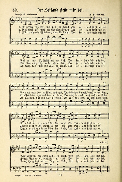 Jubel-Klänge: eine Sammlung geistlicher Lieder für Sonntagschulen und Jugendvereine page 44