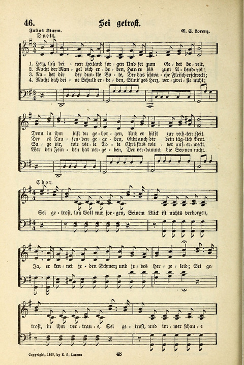 Jubel-Klänge: eine Sammlung geistlicher Lieder für Sonntagschulen und Jugendvereine page 48