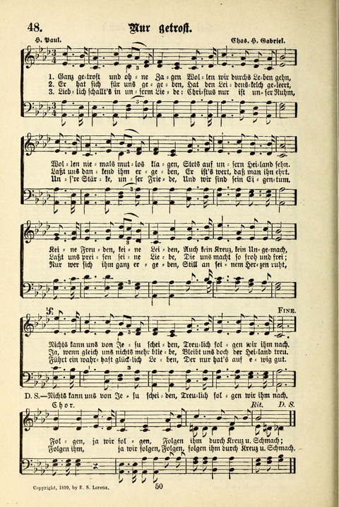 Jubel-Klänge: eine Sammlung geistlicher Lieder für Sonntagschulen und Jugendvereine page 50