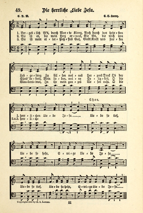 Jubel-Klänge: eine Sammlung geistlicher Lieder für Sonntagschulen und Jugendvereine page 51