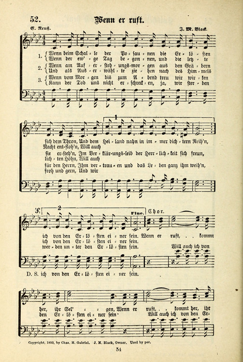 Jubel-Klänge: eine Sammlung geistlicher Lieder für Sonntagschulen und Jugendvereine page 54