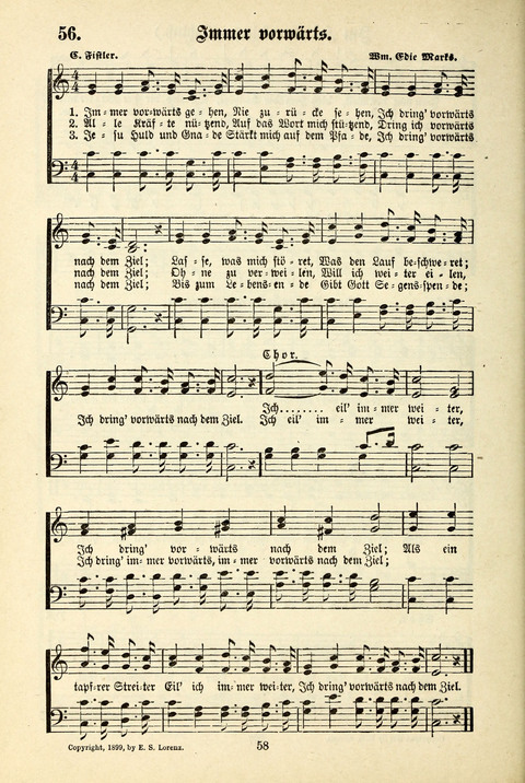 Jubel-Klänge: eine Sammlung geistlicher Lieder für Sonntagschulen und Jugendvereine page 58