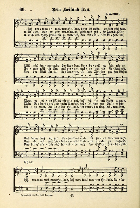 Jubel-Klänge: eine Sammlung geistlicher Lieder für Sonntagschulen und Jugendvereine page 62