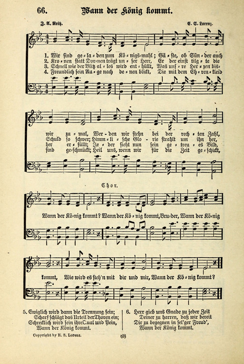 Jubel-Klänge: eine Sammlung geistlicher Lieder für Sonntagschulen und Jugendvereine page 68