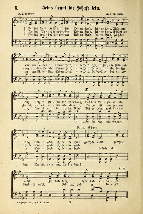 Jubel-Klänge: eine Sammlung geistlicher Lieder für Sonntagschulen und Jugendvereine page 8