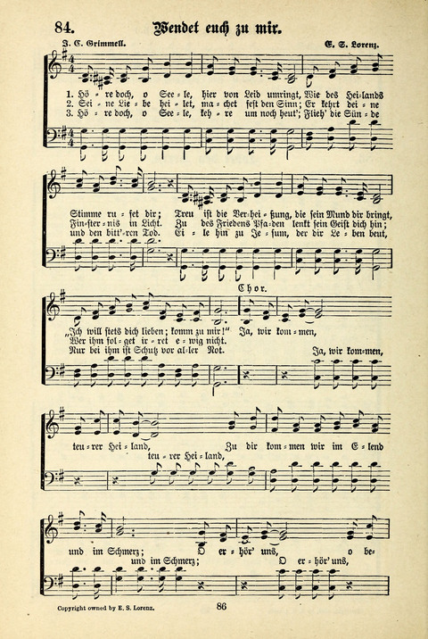 Jubel-Klänge: eine Sammlung geistlicher Lieder für Sonntagschulen und Jugendvereine page 86