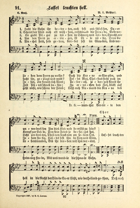 Jubel-Klänge: eine Sammlung geistlicher Lieder für Sonntagschulen und Jugendvereine page 93