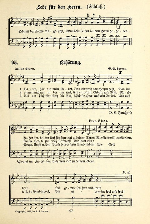 Jubel-Klänge: eine Sammlung geistlicher Lieder für Sonntagschulen und Jugendvereine page 97