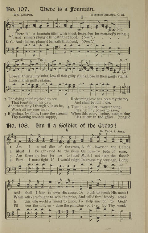 Joyful Lays: a new book for practical use in the song service of Revival Meets, Sunday-Schools, Praise Meetings, Prayer-Meetings, and all other occasions where Good Gospel Songs are appropriate page 107