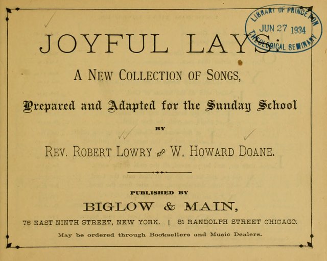 Joyful Lays: a new collection of songs, prepared and adapted for the Sunday School page 6