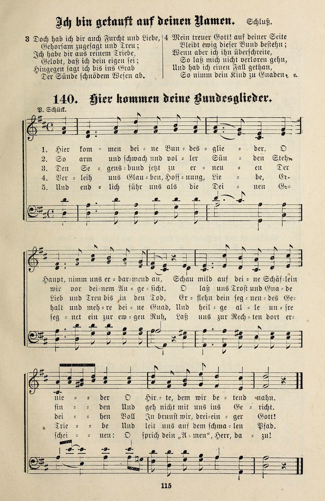 Jugendharfe: Liederbuch für Christliche Vereine, Kirchenchöre, und Sonntagsschulen page 115