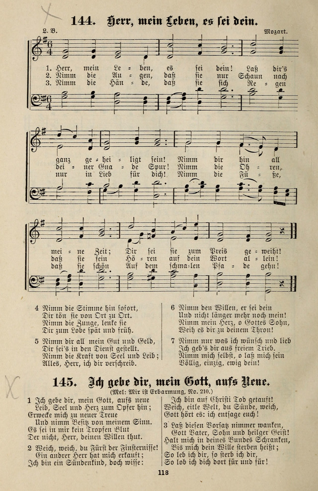 Jugendharfe: Liederbuch für Christliche Vereine, Kirchenchöre, und Sonntagsschulen page 118