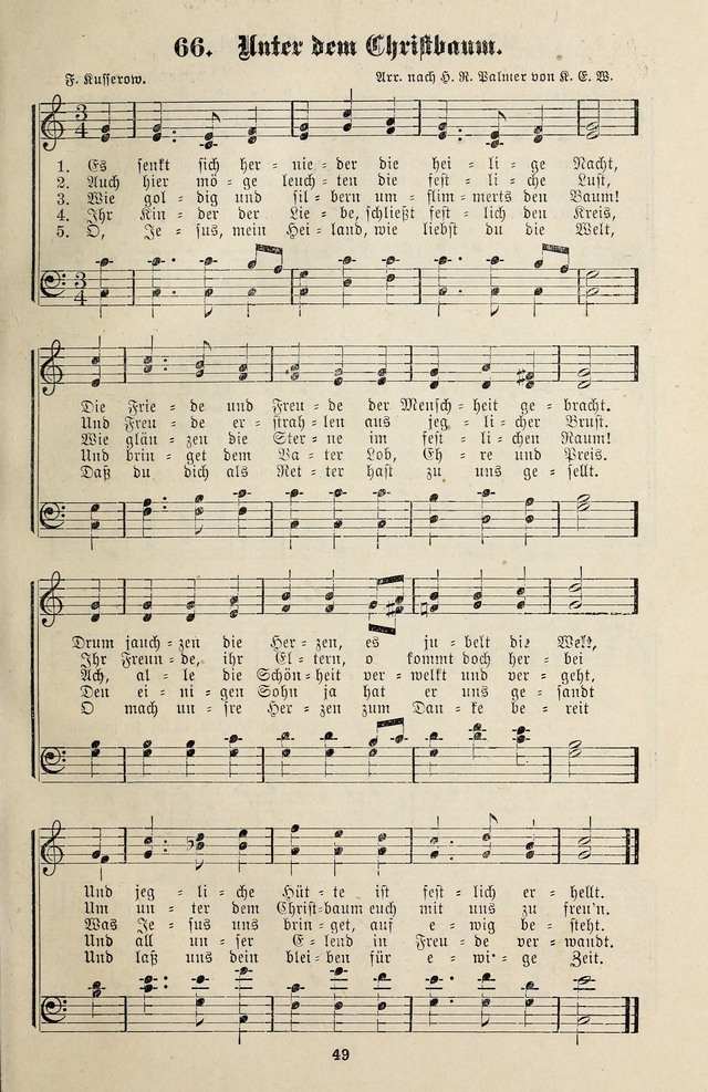 Jugendharfe: Liederbuch für Christliche Vereine, Kirchenchöre, und Sonntagsschulen page 49