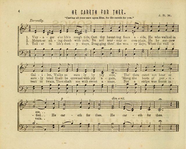 Joyful Songs: a choice collection of new Sunday School music page 4