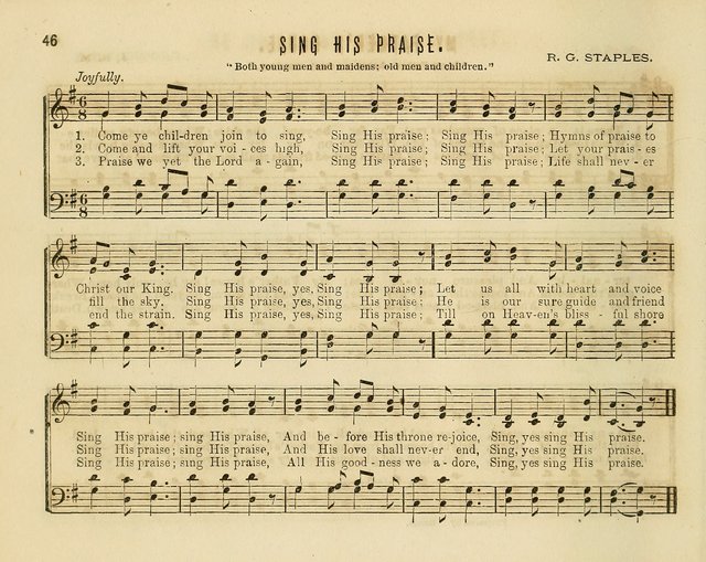 Joyful Songs: a choice collection of new Sunday School music page 46