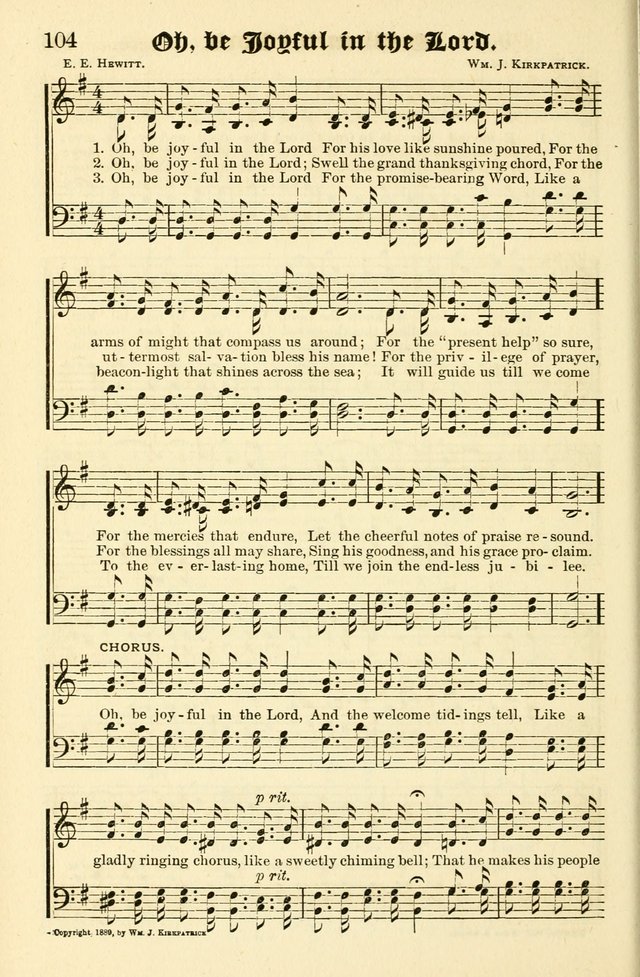 Joyful Sound: a collection of new hymns and music with familiar selections page 104