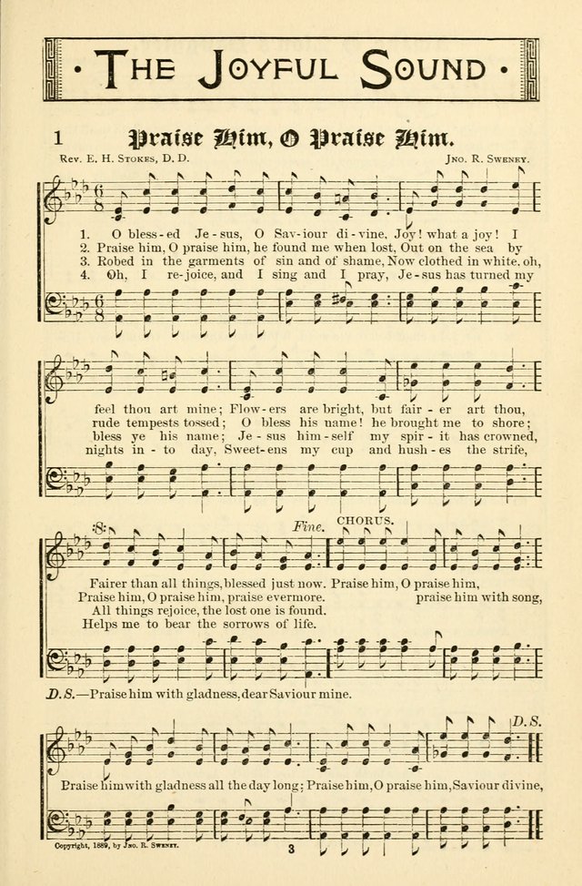 Joyful Sound: a collection of new hymns and music with familiar selections page 3