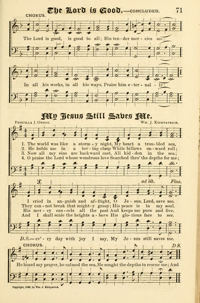 Joyful Sound: a collection of new hymns and music with familiar selections page 71