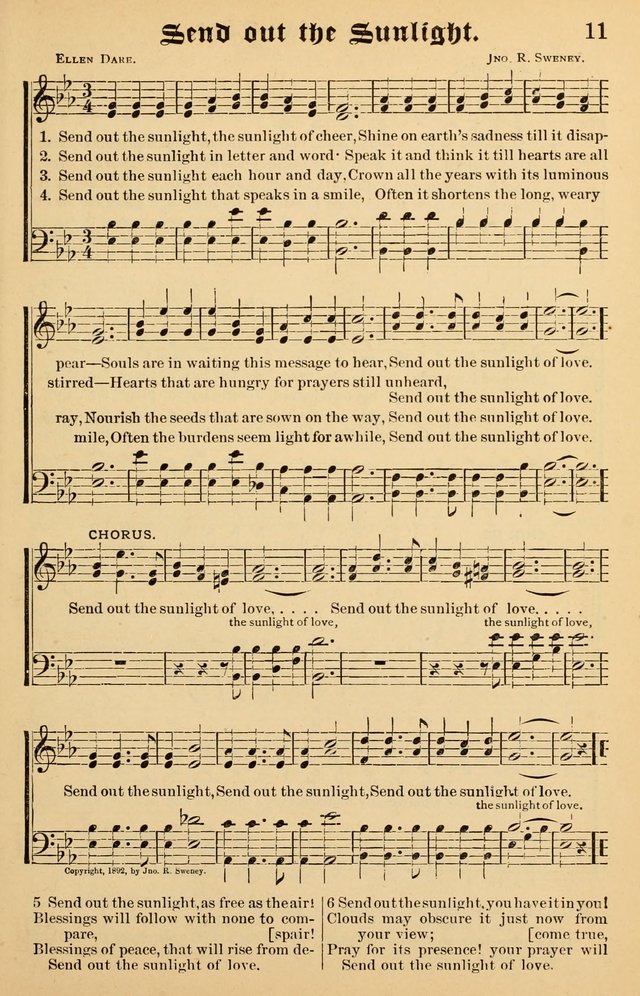 Junior Songs: a collection of sacred hymns and songs; for use in meetings of junior societies, Sunday Schools, etc. page 11