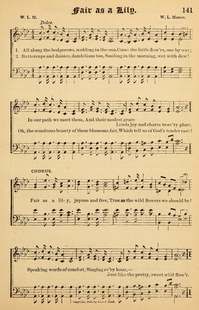 Junior Songs: a collection of sacred hymns and songs; for use in meetings of junior societies, Sunday Schools, etc. page 139