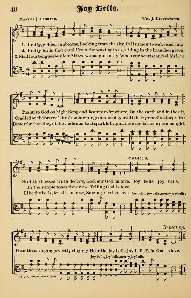 Junior Songs: a collection of sacred hymns and songs; for use in meetings of junior societies, Sunday Schools, etc. page 38