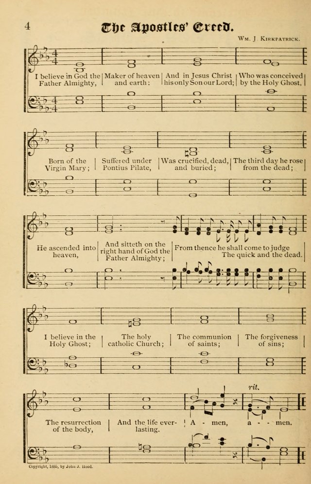 Junior Songs: a collection of sacred hymns and songs; for use in meetings of junior societies, Sunday Schools, etc. page 4