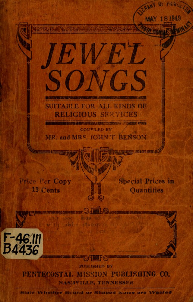 Jewel Songs: suitable for all kinds of religious services page i