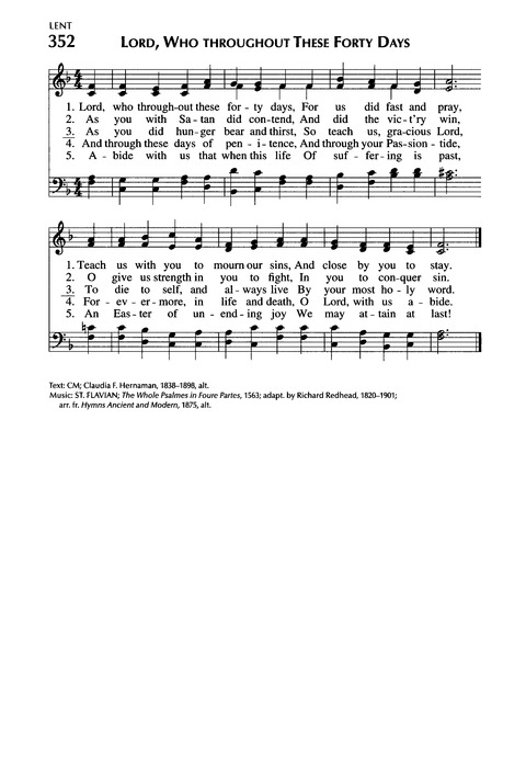 Journeysongs (3rd ed.) 352. Lord, who throughout these forty days