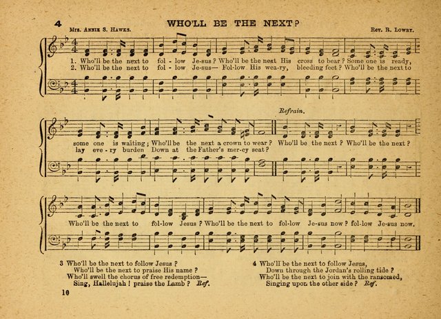 The Jewel: a selection of hymns and tunes for the Sabbath school, designed as a supplement to "The Gem" page 10