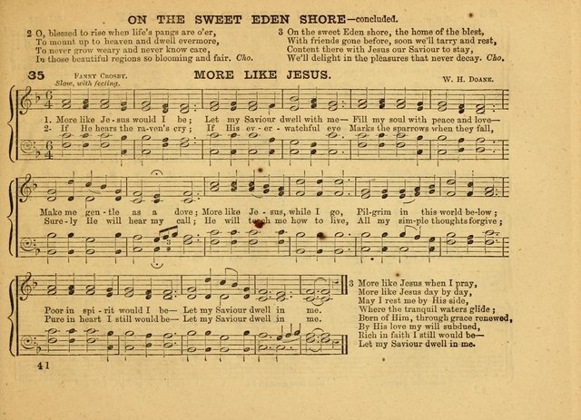 The Jewel: a selection of hymns and tunes for the Sabbath school, designed as a supplement to "The Gem" page 41