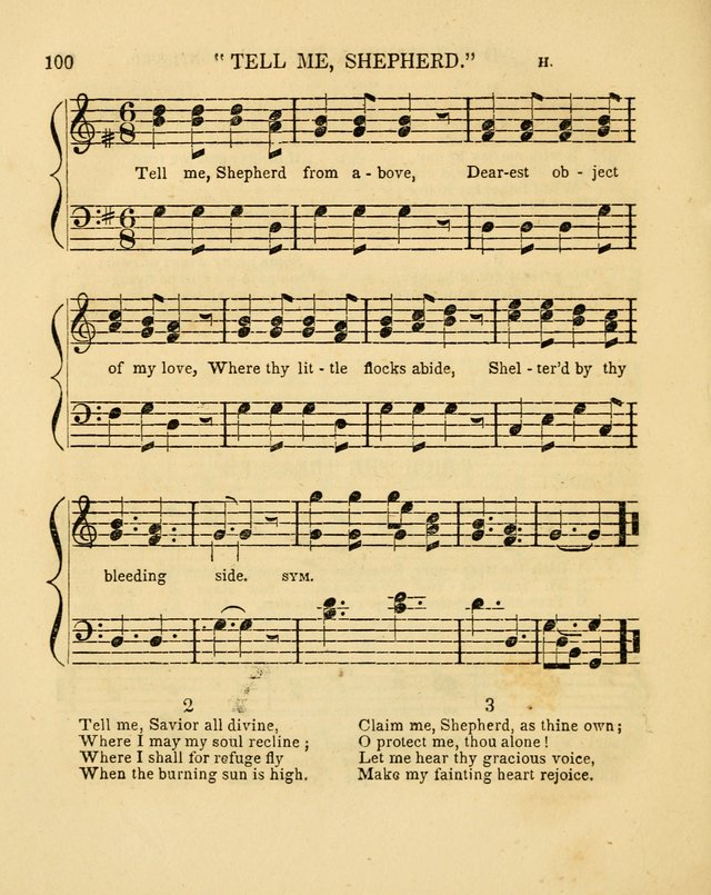 Juvenile Songs: religious, moral and sentimental, with brief exercises, adapted to the purposes of primary instruction page 100