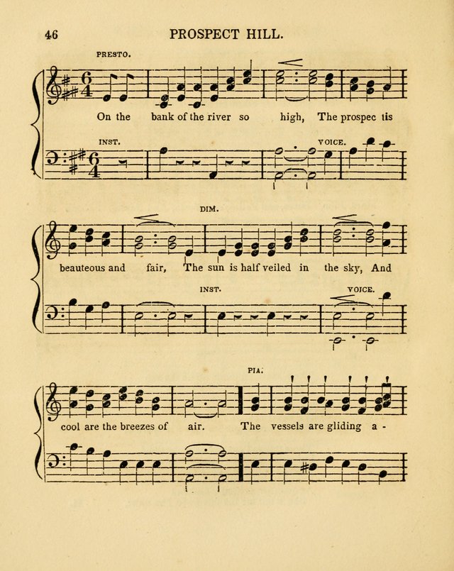Juvenile Songs: religious, moral and sentimental, with brief exercises, adapted to the purposes of primary instruction page 46