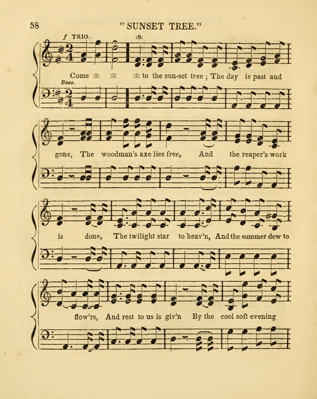 Juvenile Songs: religious, moral and sentimental, with brief exercises, adapted to the purposes of primary instruction page 58