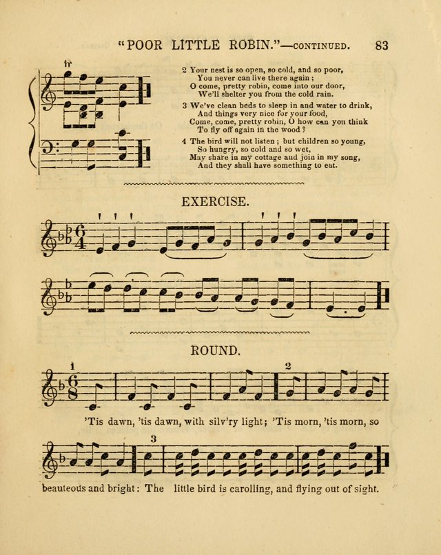 Juvenile Songs: religious, moral and sentimental, with brief exercises, adapted to the purposes of primary instruction page 83