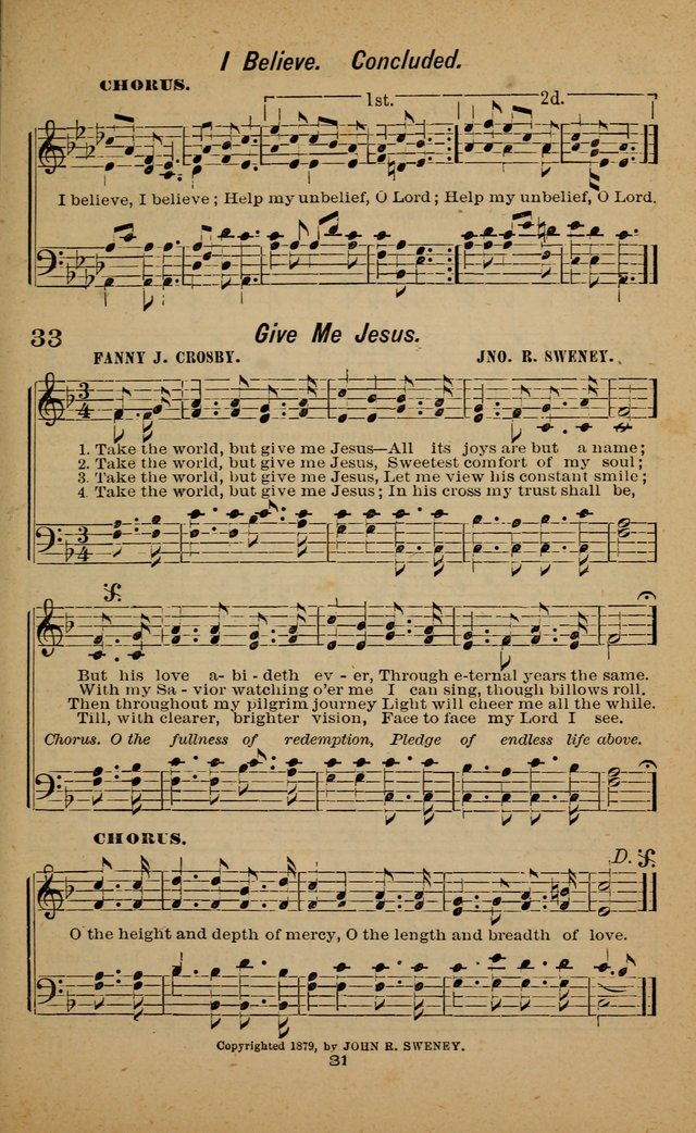 Joy to the World: or, sacred songs for gospel meetings page 31