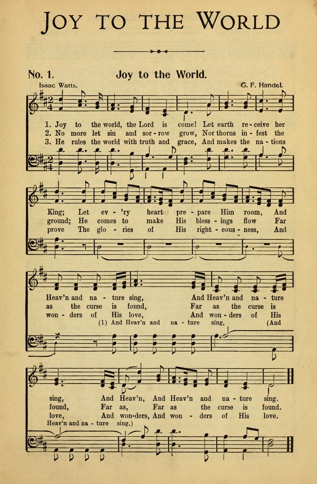Joy to the World for the Church and Sunday School 1. Joy to the world