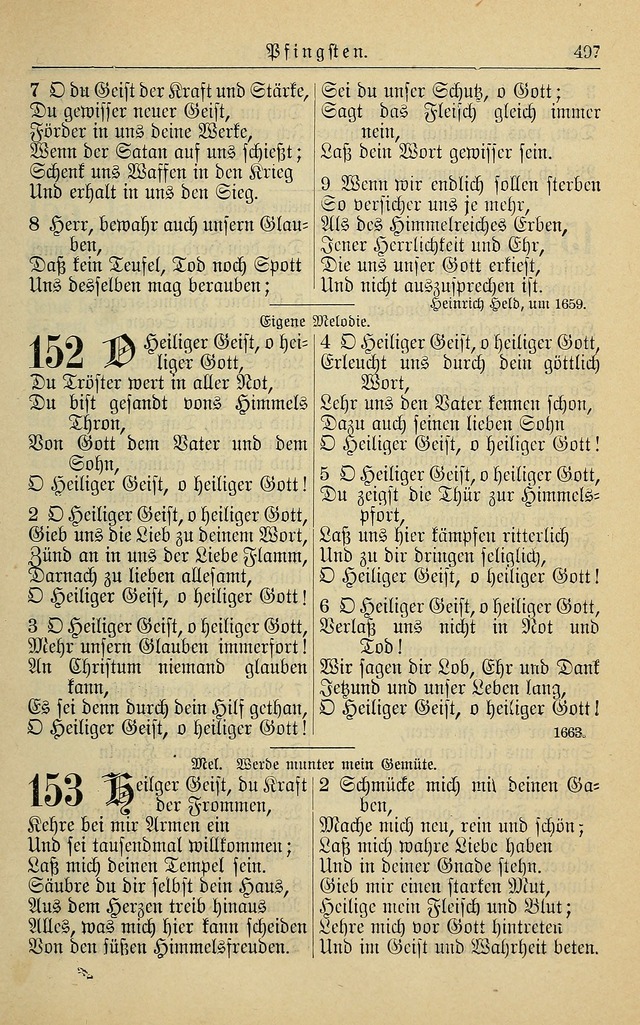 Kirchenbuch für Evangelisch-Lutherische Gemeinden page 497