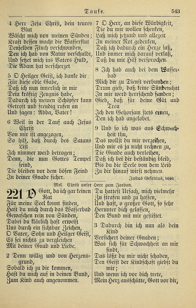 Kirchenbuch für Evangelisch-Lutherische Gemeinden page 543