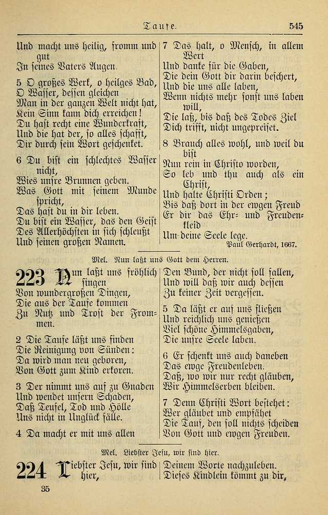 Kirchenbuch für Evangelisch-Lutherische Gemeinden page 545