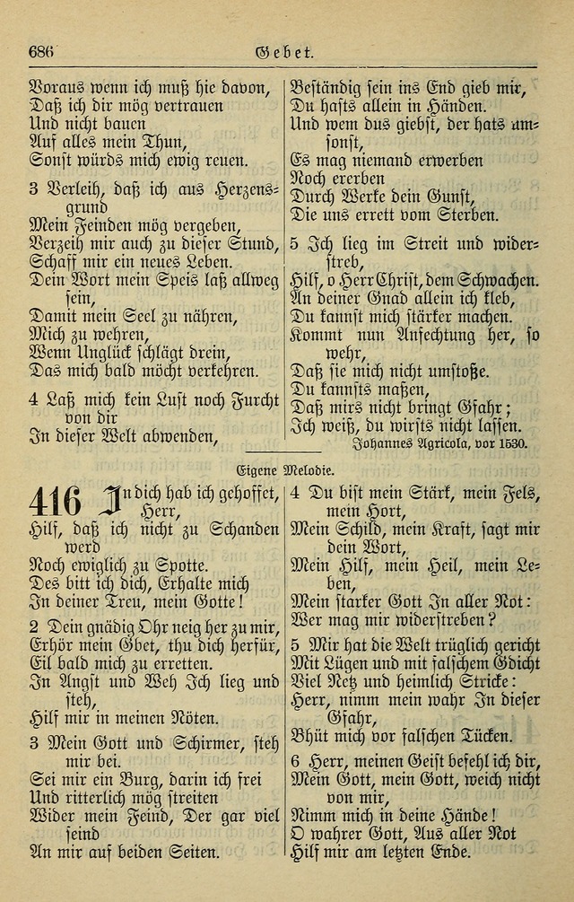 Kirchenbuch für Evangelisch-Lutherische Gemeinden page 686