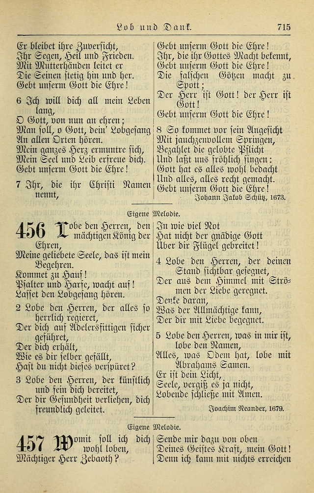 Kirchenbuch für Evangelisch-Lutherische Gemeinden page 715