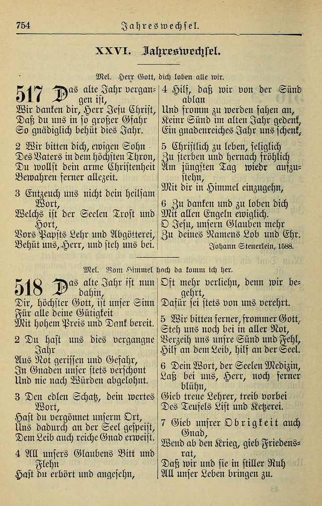 Kirchenbuch für Evangelisch-Lutherische Gemeinden page 754