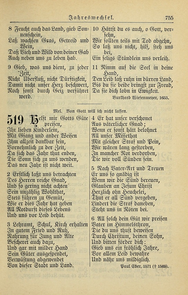 Kirchenbuch für Evangelisch-Lutherische Gemeinden page 755