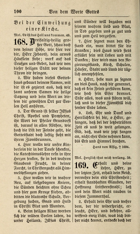 Kirchen-Gesangbuch: für Evangelisch-Lutherische Gemeinden ungeänderter Aubsburgischer Confession page 100