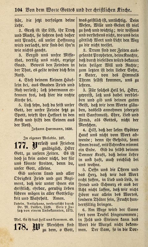Kirchen-Gesangbuch: für Evangelisch-Lutherische Gemeinden ungeänderter Aubsburgischer Confession page 104
