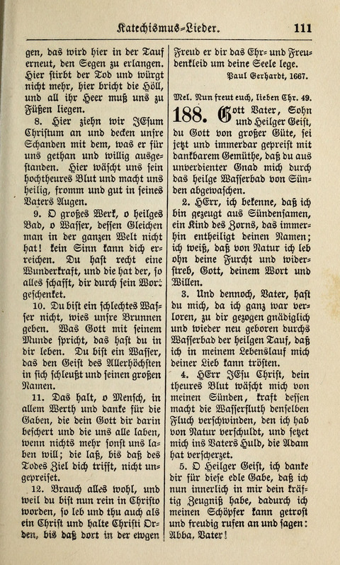 Kirchen-Gesangbuch: für Evangelisch-Lutherische Gemeinden ungeänderter Aubsburgischer Confession page 111
